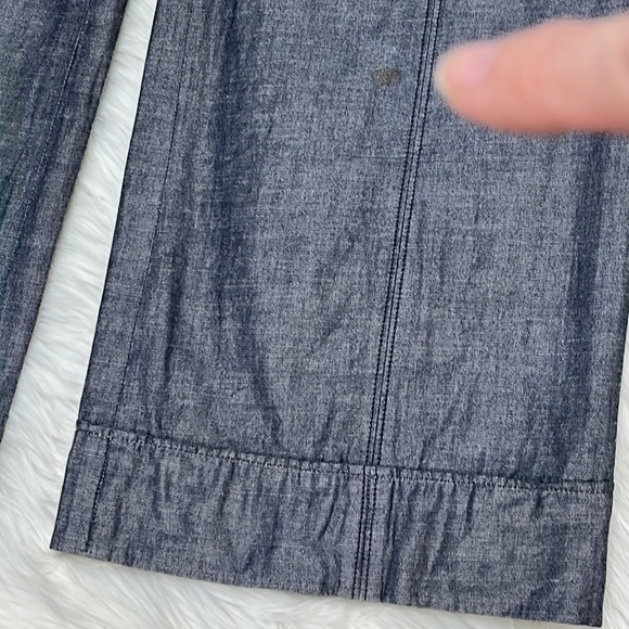Anthropologie Elevenese 100% cotton blue wide pant Sz 2 - Picture 4 of 8